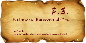 Palaczka Bonaventúra névjegykártya